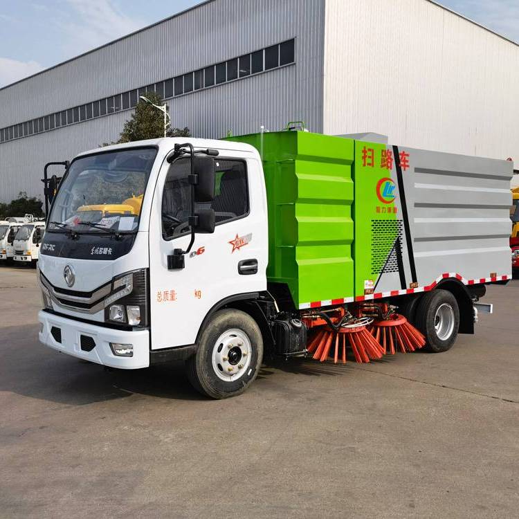 东风5方工地洒水清扫车评测 程力威CLW5071TSL6扫路车，环卫利器详解